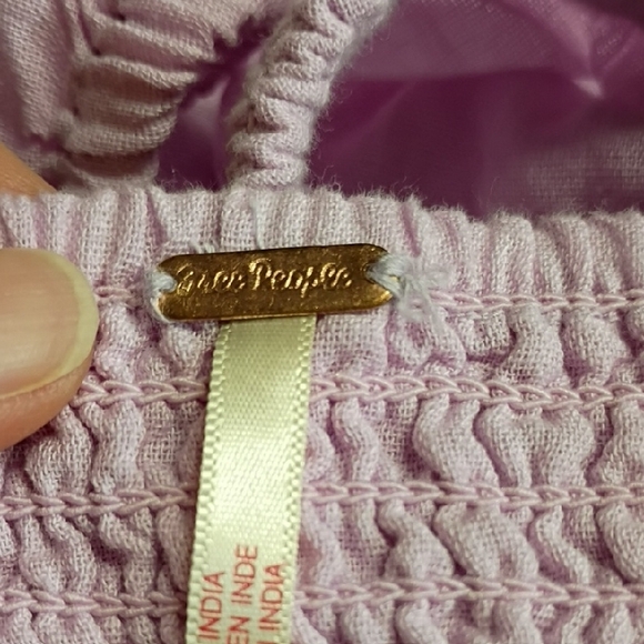 Free People Cross Of Sunlight Puff Sleeves,Cutout Waist Mini Dress XL - Picture 8 of 10